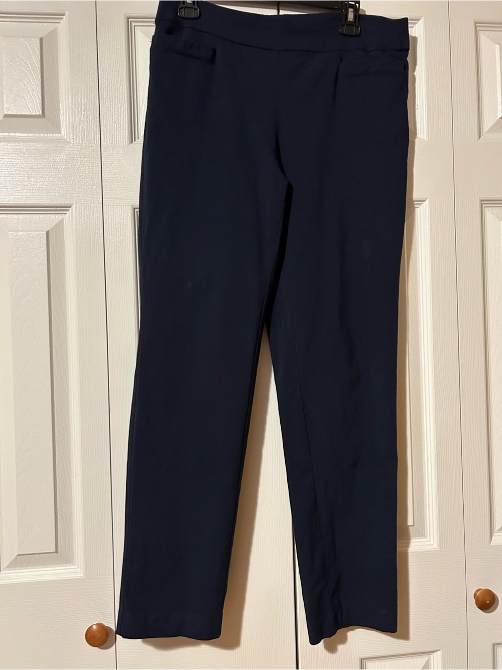 Liz Claiborne Navy Straight-Leg Dress Pants